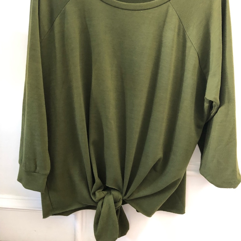 Caslon tie front sweatshirt